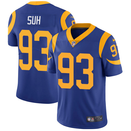 Nike Rams #93 Ndamukong Suh Royal Blue Alternate Men's Stitched NFL Vapor Untouchable Limited Jersey - Click Image to Close